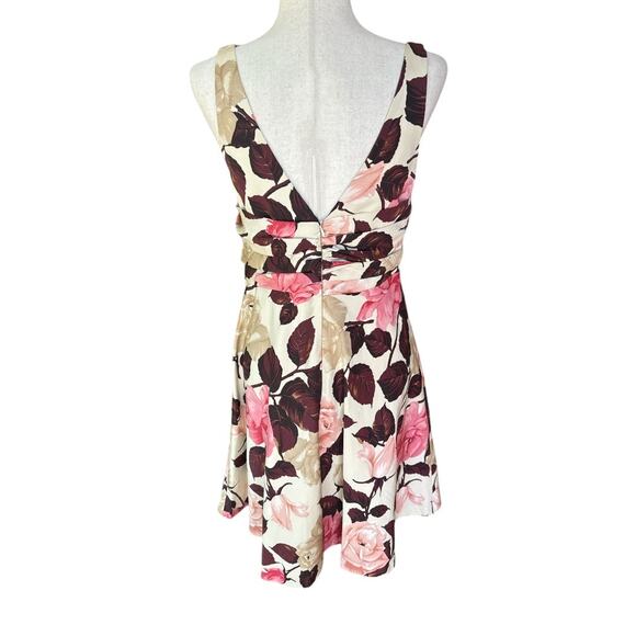 Talbots Rose Garden Pink Floral Sleeveless Dress 8P - Picture 4 of 10